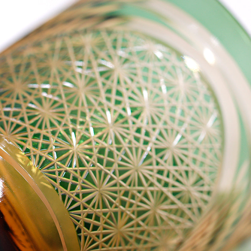 "江戸切子” Edokiriko Gorgeous Brilliance Rock Glass JP-003