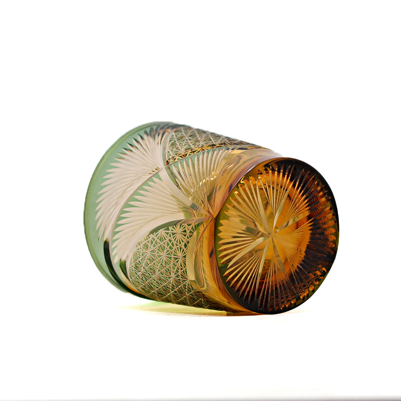 "江戸切子” Edokiriko Gorgeous Brilliance Rock Glass JP-003