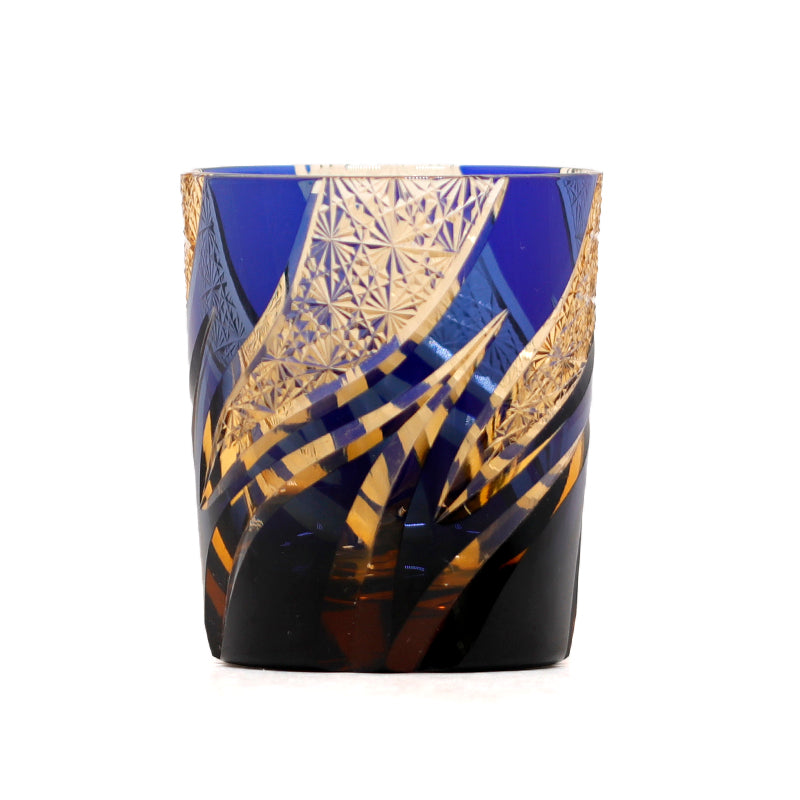 "江戸切子” Edokiriko Gorgeous Brilliance Rock Glass JP-002