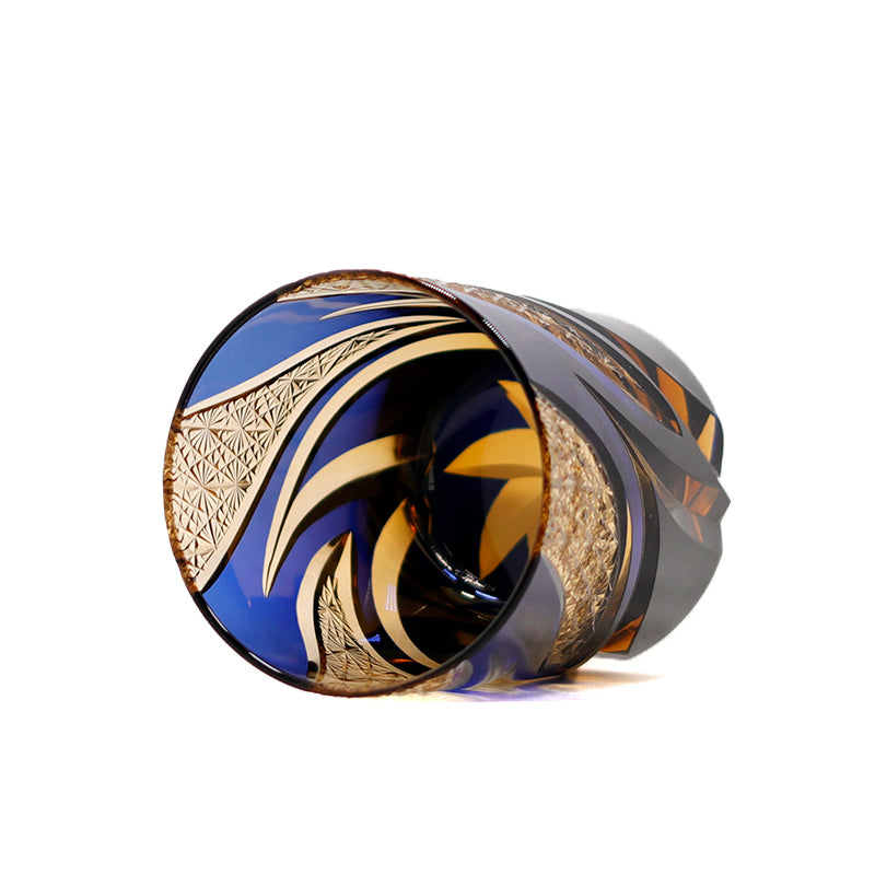 "江戸切子” Edokiriko Gorgeous Brilliance Rock Glass JP-002