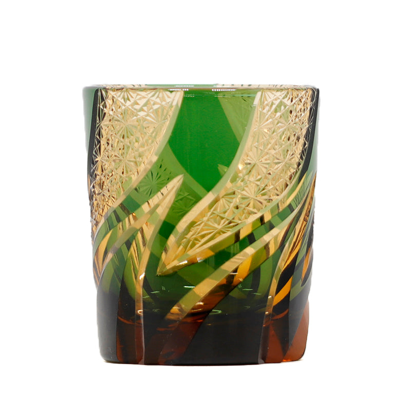 "江戸切子” Edokiriko Gorgeous Brilliance Rock Glass JP-002