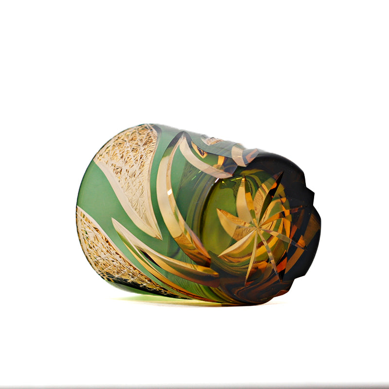 "江戸切子” Edokiriko Gorgeous Brilliance Rock Glass JP-002