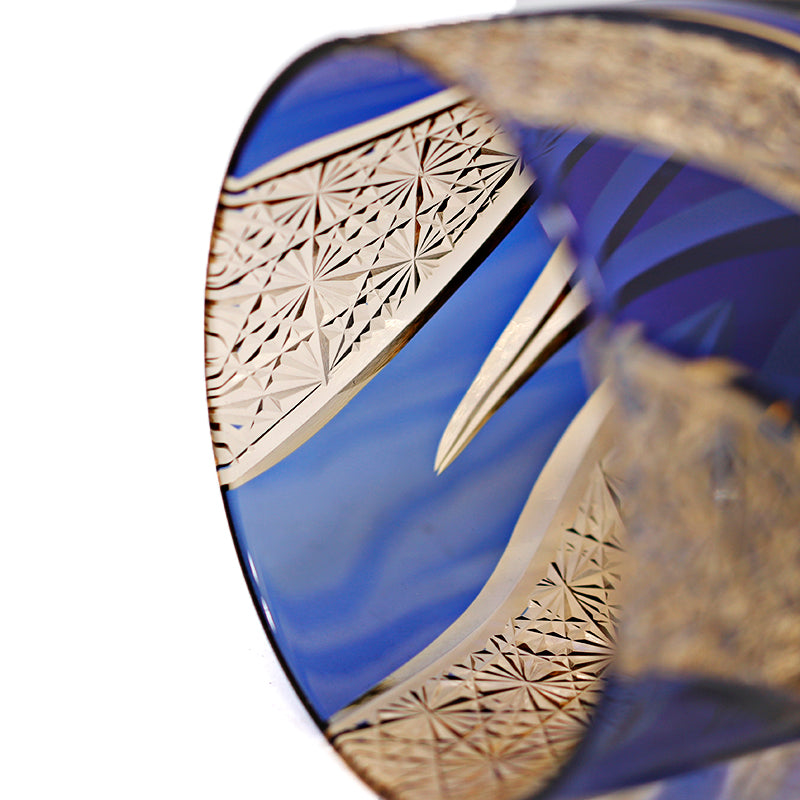 "江戸切子” Edokiriko Gorgeous Brilliance Rock Glass JP-002