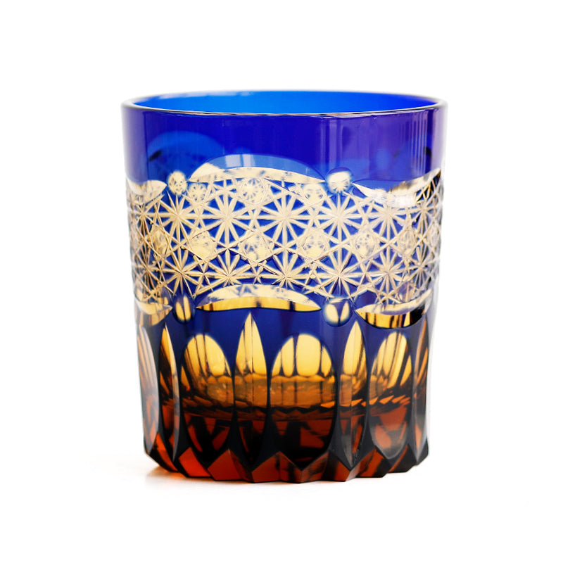 "江戸切子” Edokiriko Gorgeous Brilliance Rock Glass JP-032