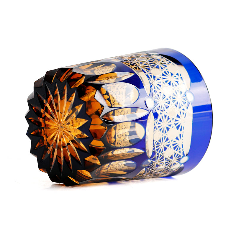 "江戸切子” Edokiriko Gorgeous Brilliance Rock Glass JP-032