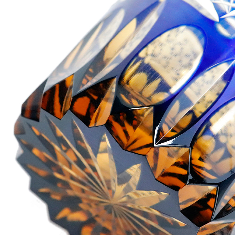 "江戸切子” Edokiriko Gorgeous Brilliance Rock Glass JP-032