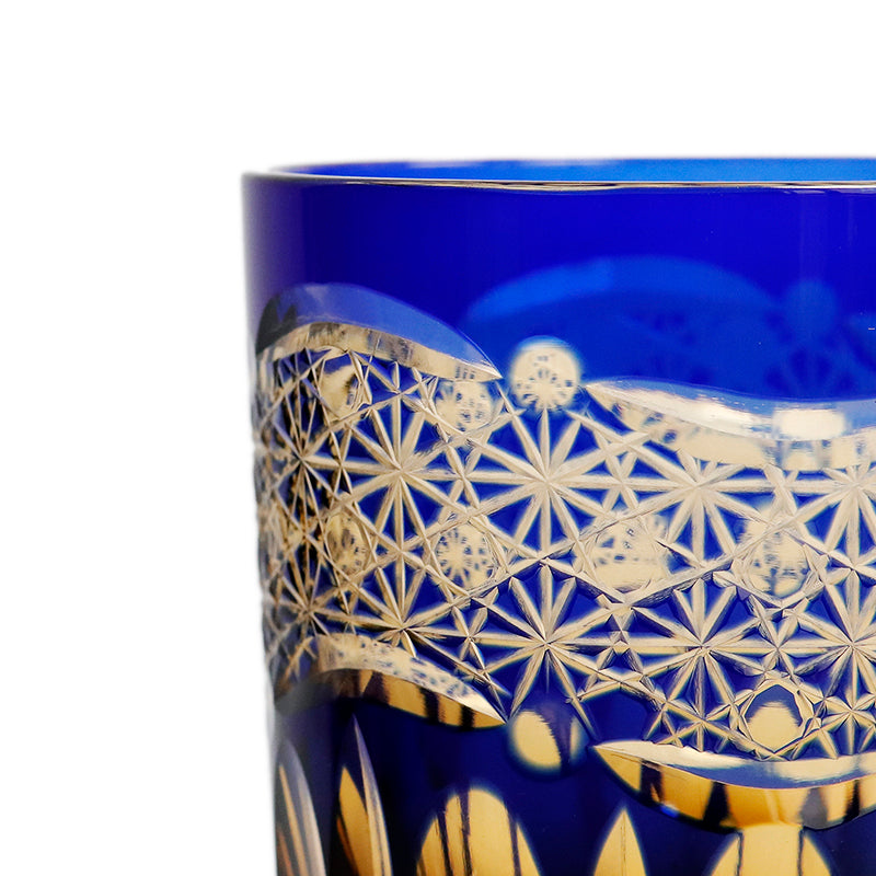 "江戸切子” Edokiriko Gorgeous Brilliance Rock Glass JP-032