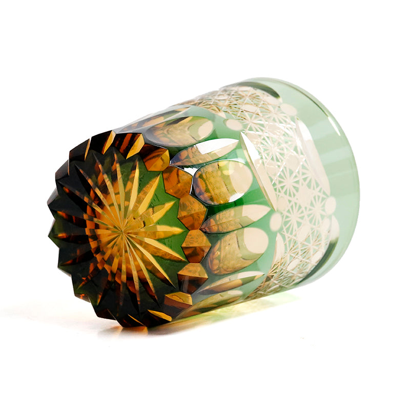 "江戸切子” Edokiriko Gorgeous Brilliance Rock Glass JP-032
