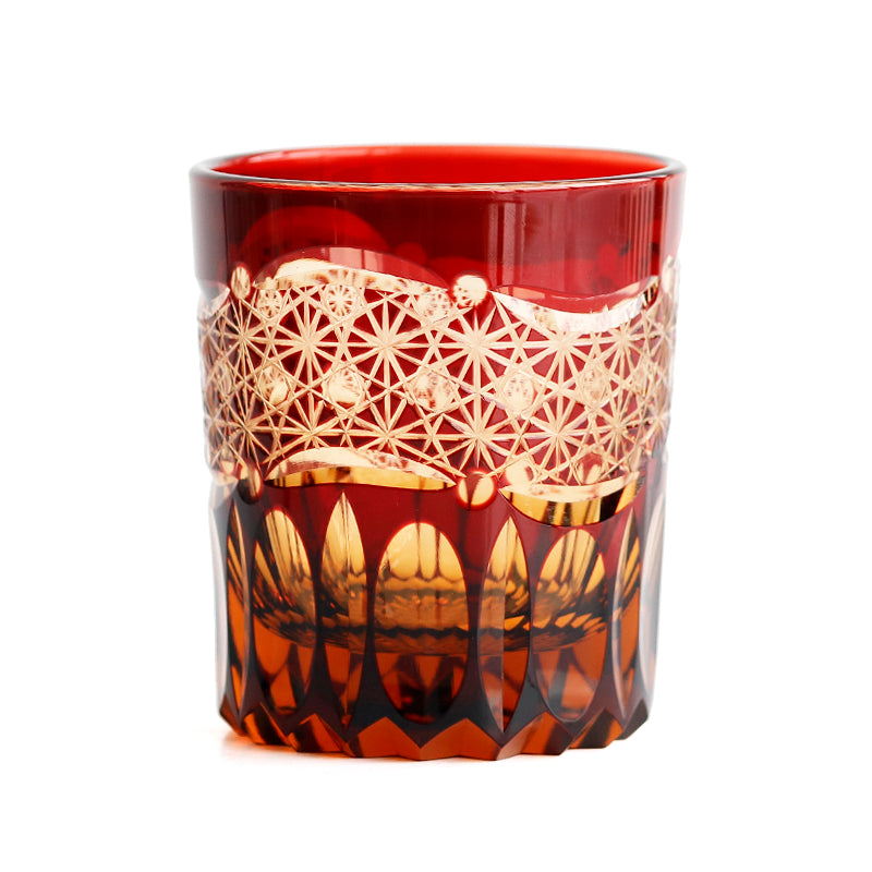 "江戸切子” Edokiriko Gorgeous Brilliance Rock Glass JP-032