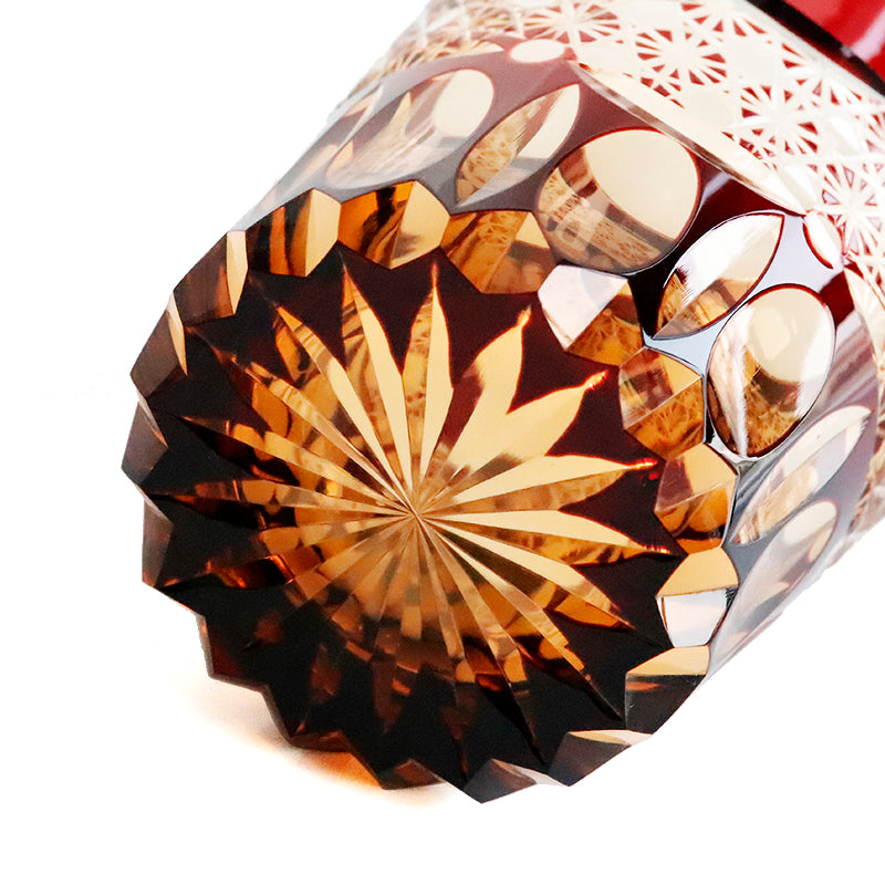 "江戸切子” Edokiriko Gorgeous Brilliance Rock Glass JP-032