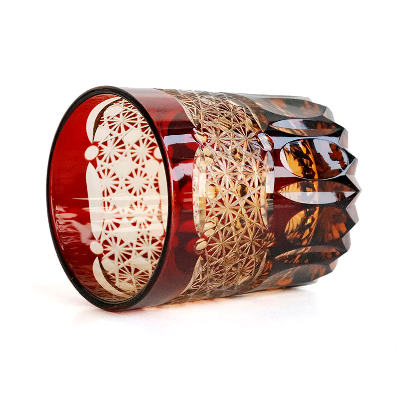 "江戸切子” Edokiriko Gorgeous Brilliance Rock Glass JP-032