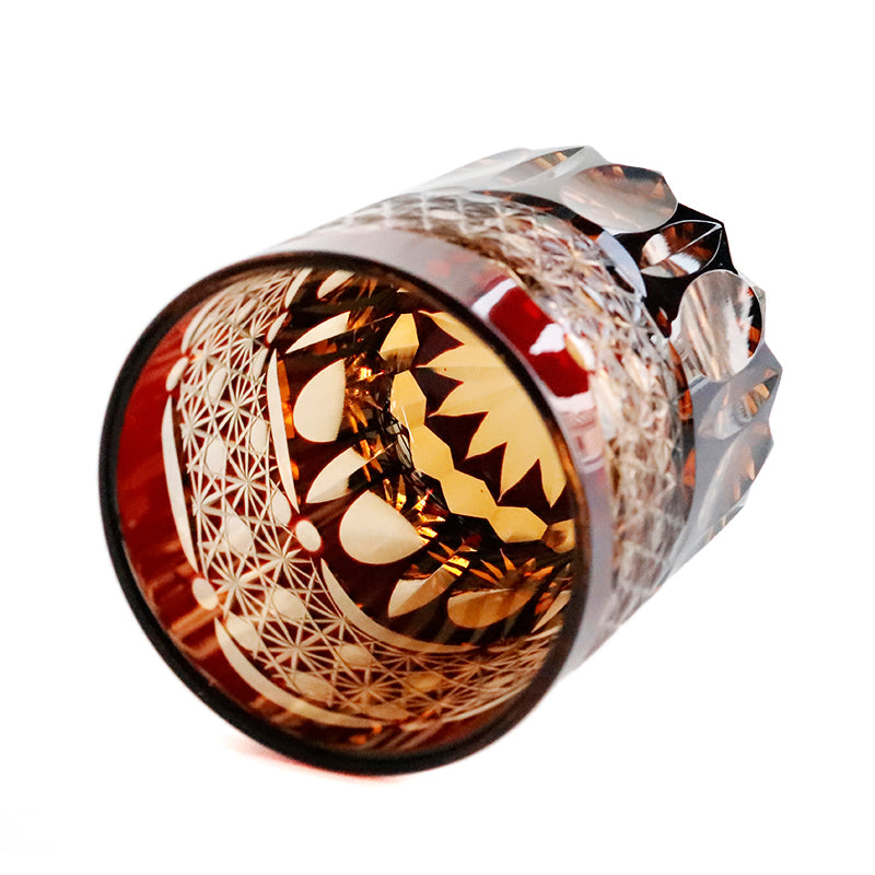 "江戸切子” Edokiriko Gorgeous Brilliance Rock Glass JP-032