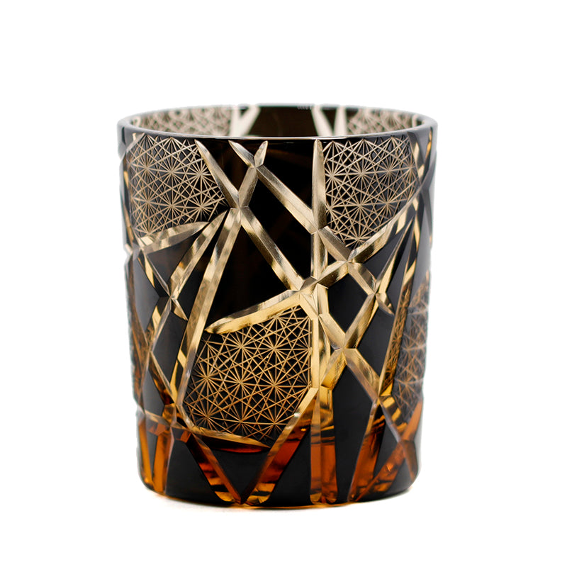 "江戸切子” Edokiriko Gorgeous Brilliance Rock Glass JP-008
