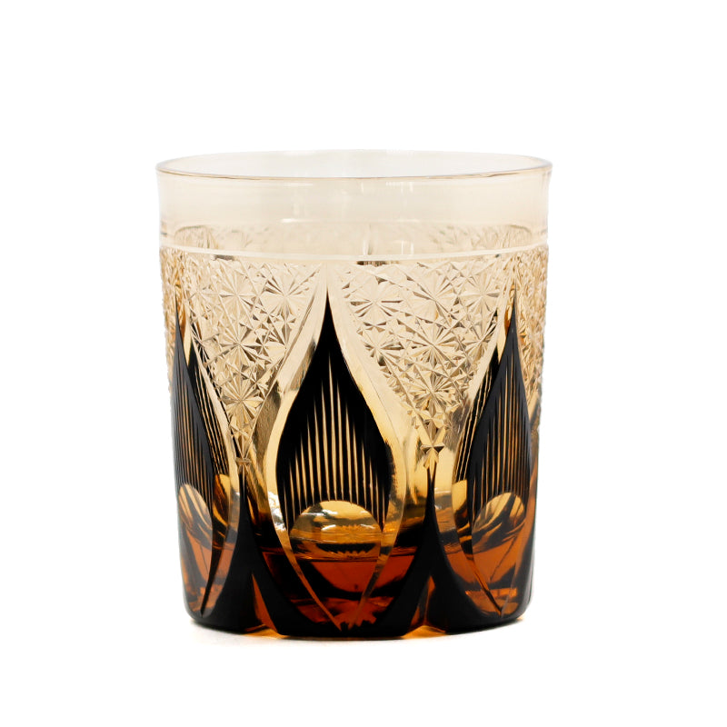 "江戸切子” Edokiriko Gorgeous Brilliance Rock Glass JP-010