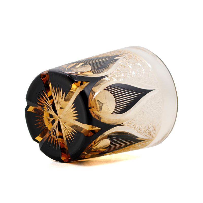 "江戸切子” Edokiriko Gorgeous Brilliance Rock Glass JP-010