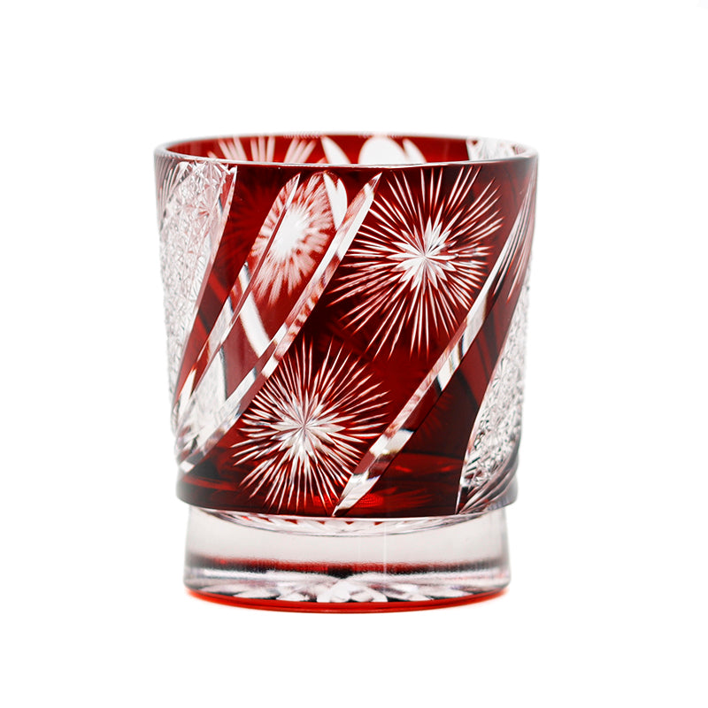 "江戸切子” Edokiriko Gorgeous Brilliance Rock Glass JP-007