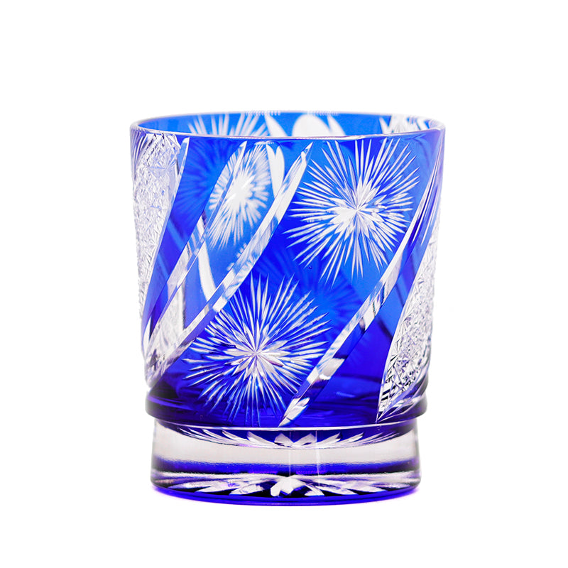 "江戸切子” Edokiriko Gorgeous Brilliance Rock Glass JP-007