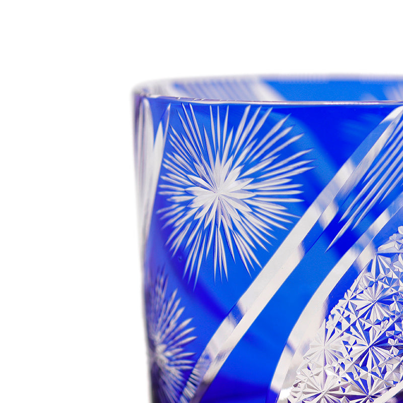 "江戸切子” Edokiriko Gorgeous Brilliance Rock Glass JP-007