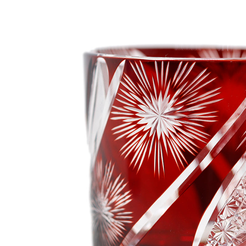 "江戸切子” Edokiriko Gorgeous Brilliance Rock Glass JP-007