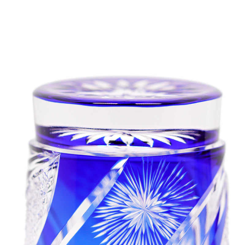 "江戸切子” Edokiriko Gorgeous Brilliance Rock Glass JP-007