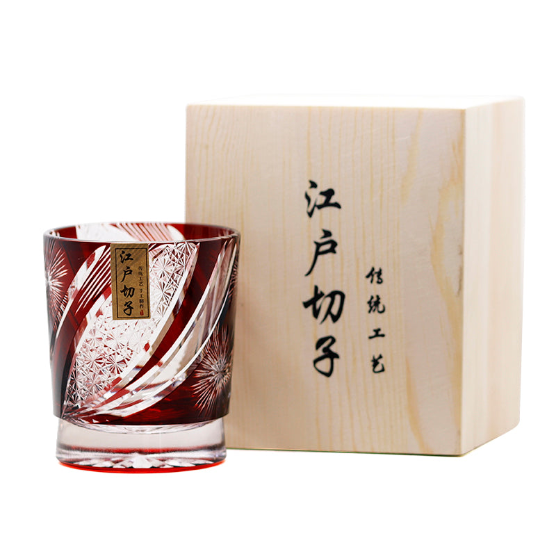 "江戸切子” Edokiriko Gorgeous Brilliance Rock Glass JP-007