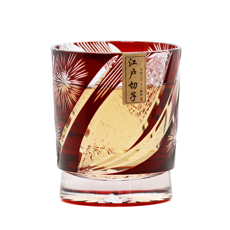 "江戸切子” Edokiriko Gorgeous Brilliance Rock Glass JP-007