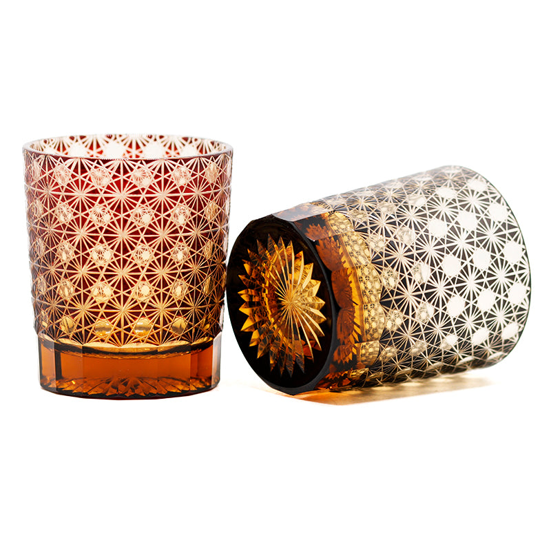 "江戸切子” Edokiriko Gorgeous Brilliance Rock Glass JP-004
