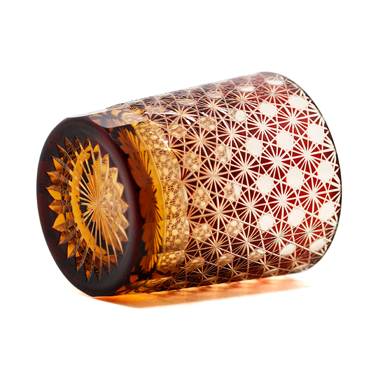 "江戸切子” Edokiriko Gorgeous Brilliance Rock Glass JP-004