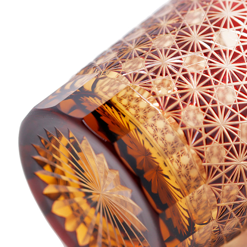 "江戸切子” Edokiriko Gorgeous Brilliance Rock Glass JP-004
