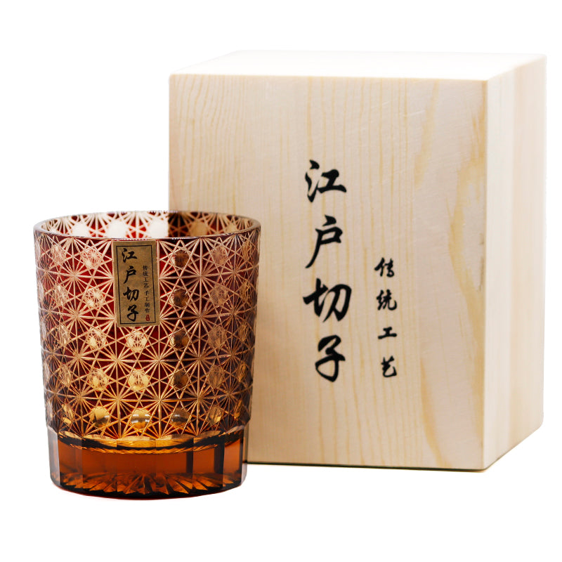 "江戸切子” Edokiriko Gorgeous Brilliance Rock Glass JP-004