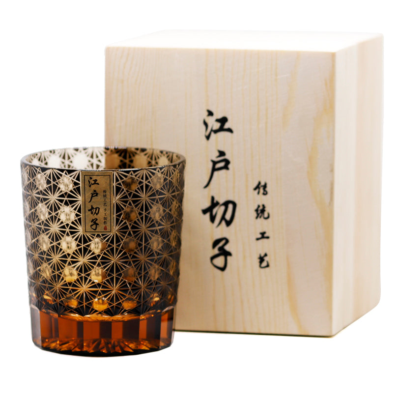 "江戸切子” Edokiriko Gorgeous Brilliance Rock Glass JP-004