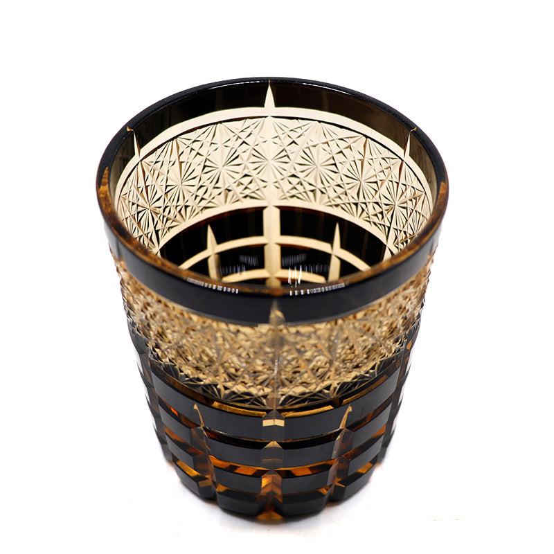 "江戸切子” Edokiriko Gorgeous Brilliance Rock Glass JP-015