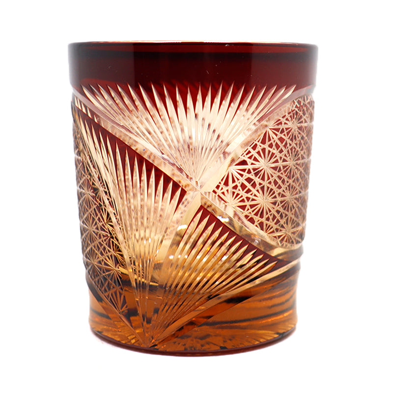 "江戸切子” Edokiriko Gorgeous Brilliance Rock Glass JP-003