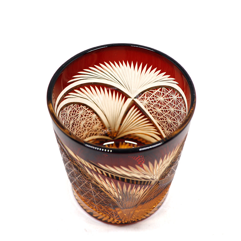"江戸切子” Edokiriko Gorgeous Brilliance Rock Glass JP-003