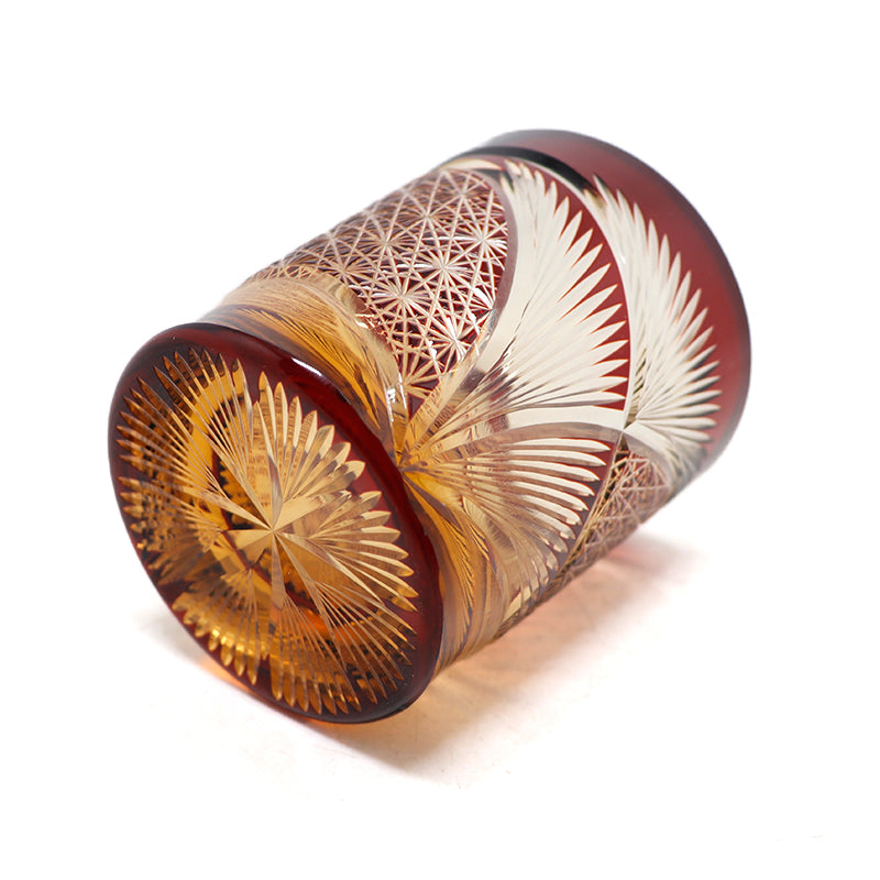 "江戸切子” Edokiriko Gorgeous Brilliance Rock Glass JP-003