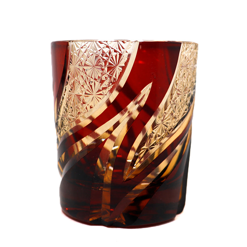 "江戸切子” Edokiriko Gorgeous Brilliance Rock Glass JP-002