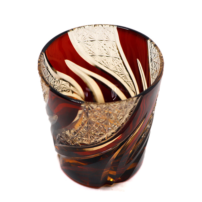 "江戸切子” Edokiriko Gorgeous Brilliance Rock Glass JP-002