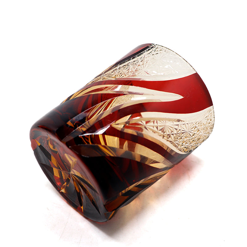 "江戸切子” Edokiriko Gorgeous Brilliance Rock Glass JP-002