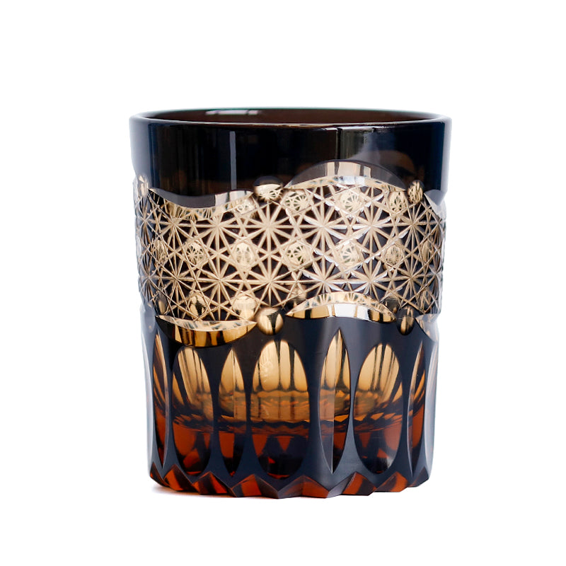 "江戸切子” Edokiriko Gorgeous Brilliance Rock Glass JP-032