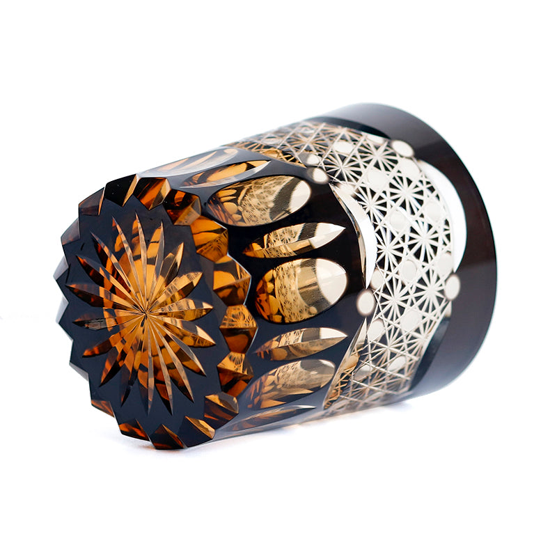 "江戸切子” Edokiriko Gorgeous Brilliance Rock Glass JP-032
