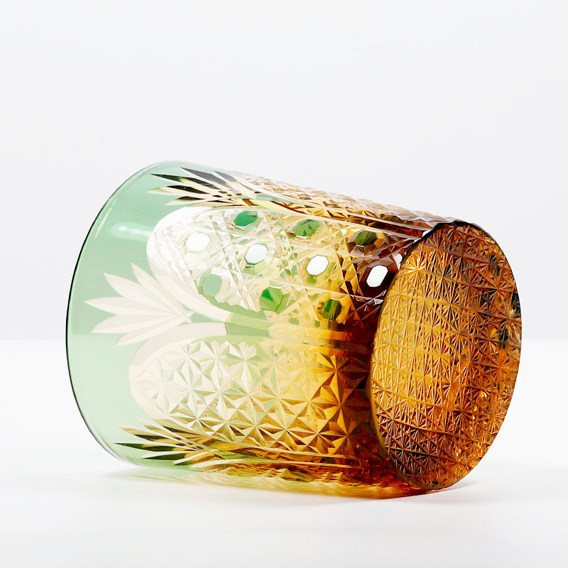 "江戸切子” Edokiriko Gorgeous Brilliance Rock Glass JP-037