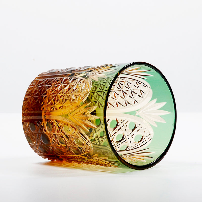 "江戸切子” Edokiriko Gorgeous Brilliance Rock Glass JP-037