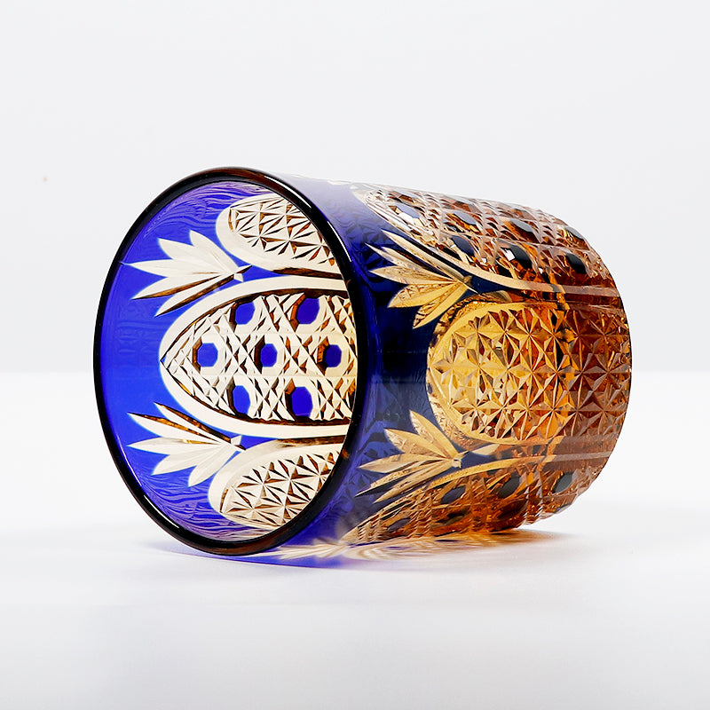 "江戸切子” Edokiriko Gorgeous Brilliance Rock Glass JP-037