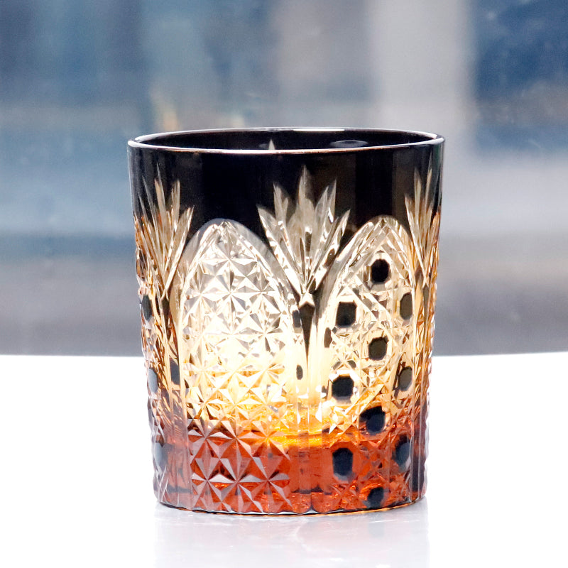 "江戸切子” Edokiriko Gorgeous Brilliance Rock Glass JP-037