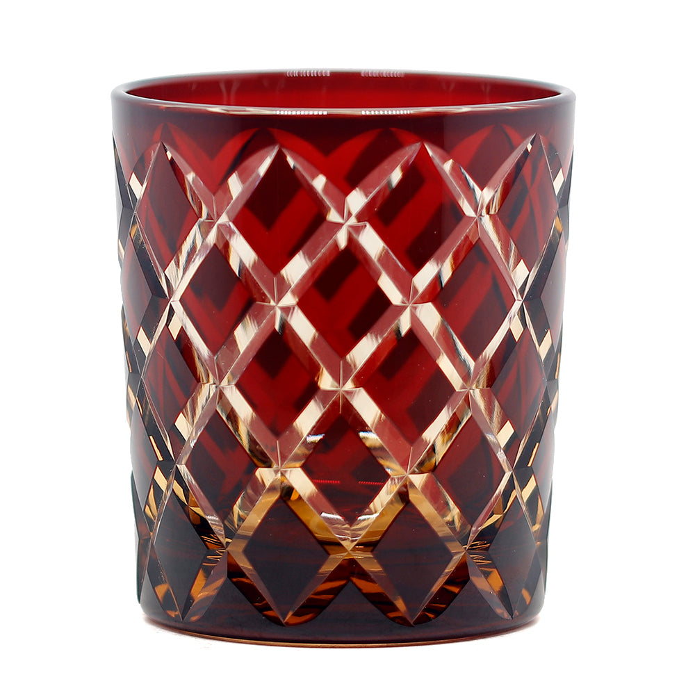 "江戸切子” Edokiriko Gorgeous Brilliance Rock Glass JP-005