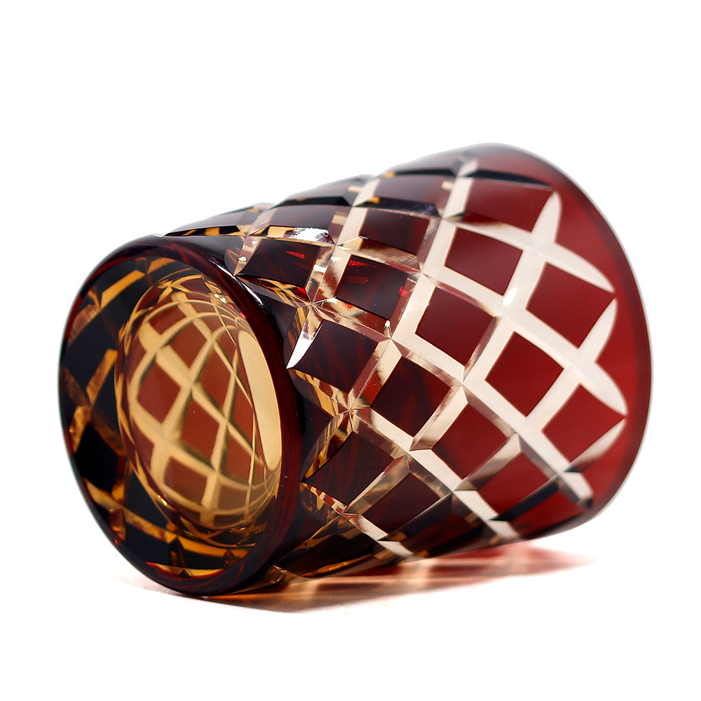 "江戸切子” Edokiriko Gorgeous Brilliance Rock Glass JP-005