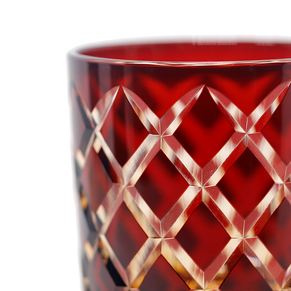 "江戸切子” Edokiriko Gorgeous Brilliance Rock Glass JP-005