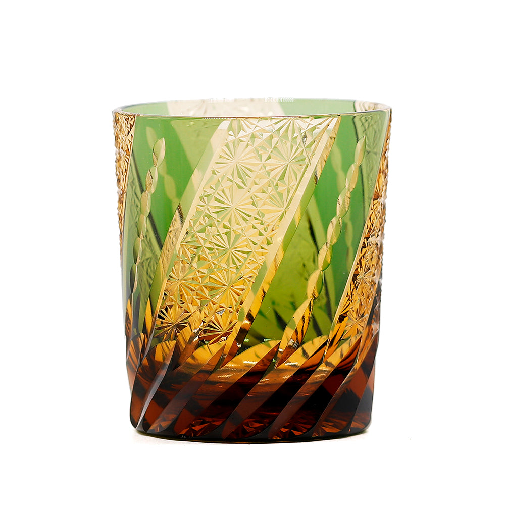 "江戸切子” Edokiriko Gorgeous Brilliance Rock Glass JP-019