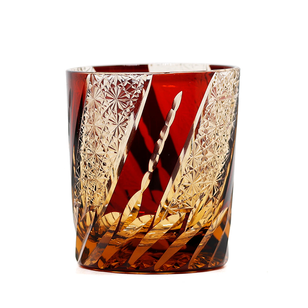 "江戸切子” Edokiriko Gorgeous Brilliance Rock Glass JP-019