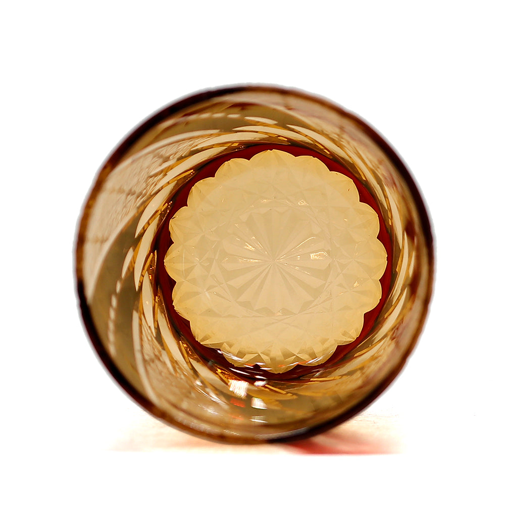 "江戸切子” Edokiriko Gorgeous Brilliance Rock Glass JP-019